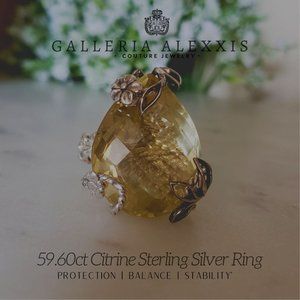 Citrine Estate Flower Ring | Galleria Alexxis